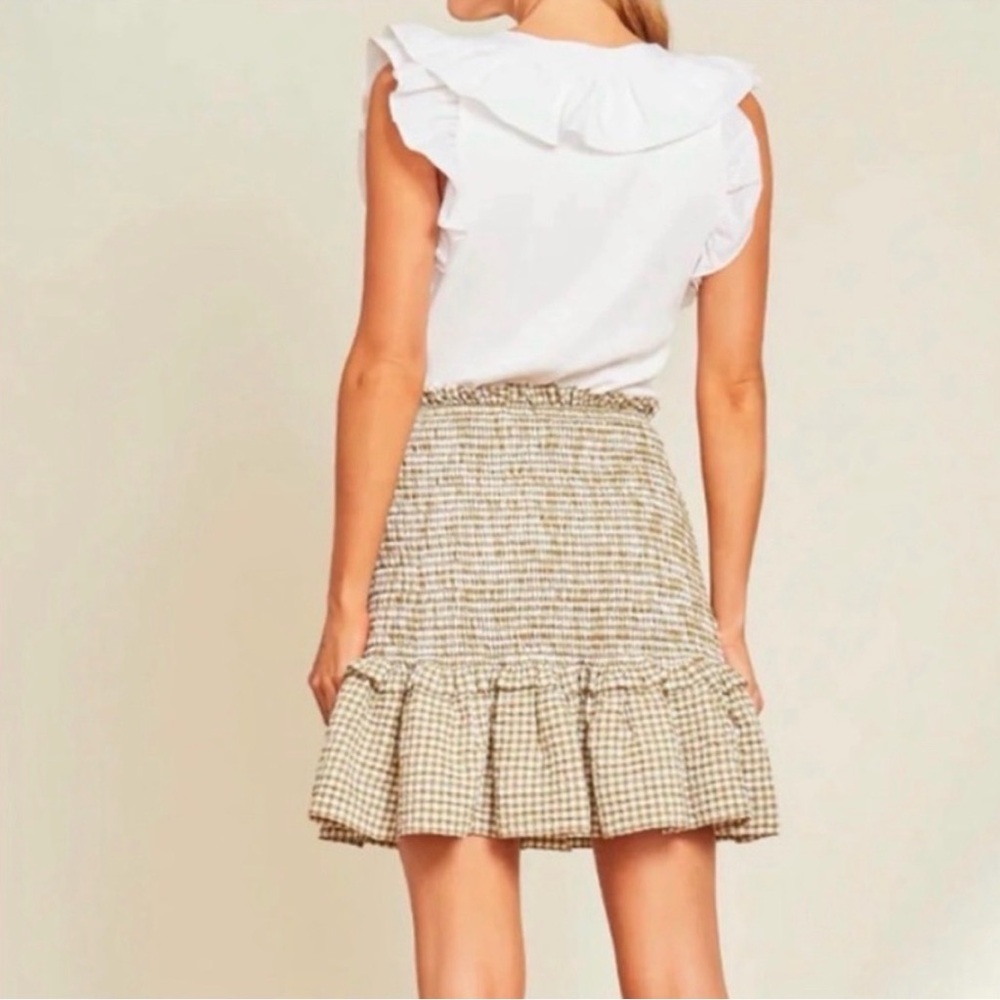 Veronica Beard White Ruffle Top - image 4